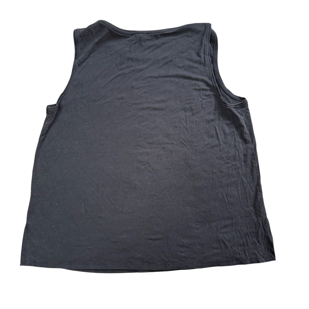 Eileen Fisher Tank Top Womens Medium Black Excellent Tencel Lyocell Sleeveless - Picture 2 of 4